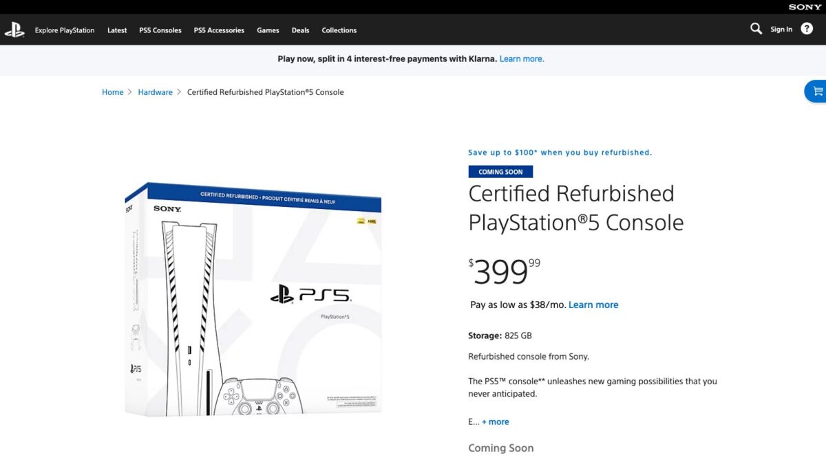 Sell Refurbished PS5