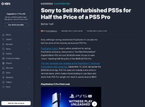 Sell Refurbished PS5